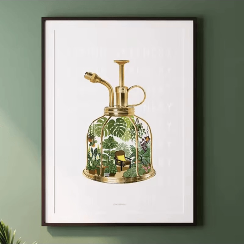 Green Botanical Leaves Canvas Wall Art Calming Nature Houseplant Decor 5