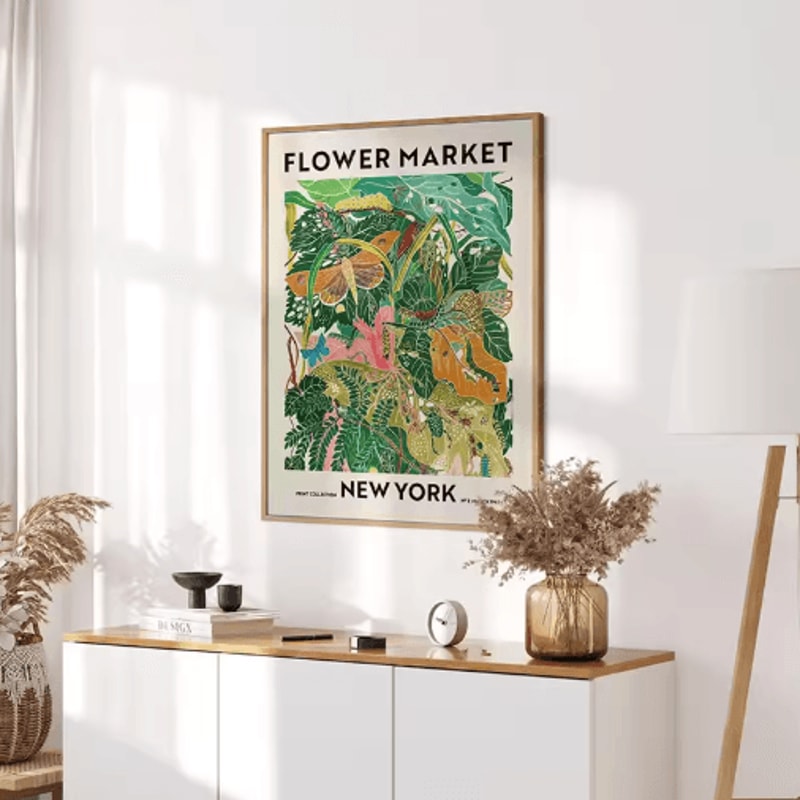 Green Botanical Leaves Canvas Wall Art Calming Nature Houseplant Decor 6