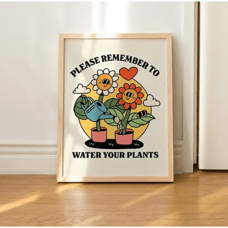 Green Botanical Leaves Canvas Wall Art Calming Nature Houseplant Decor 8