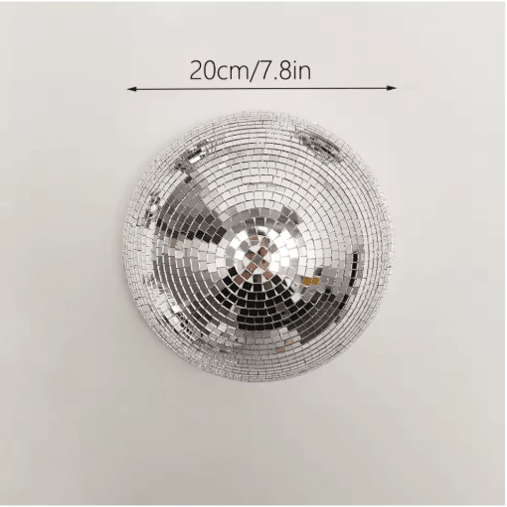 Mirrored Disco Ball Wall Art Metallic Reflective Modern Home Decor 9