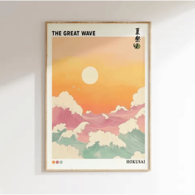 Hokusai Wave Mount Fuji Canvas Print Japanese Landscape Wall Decor 10