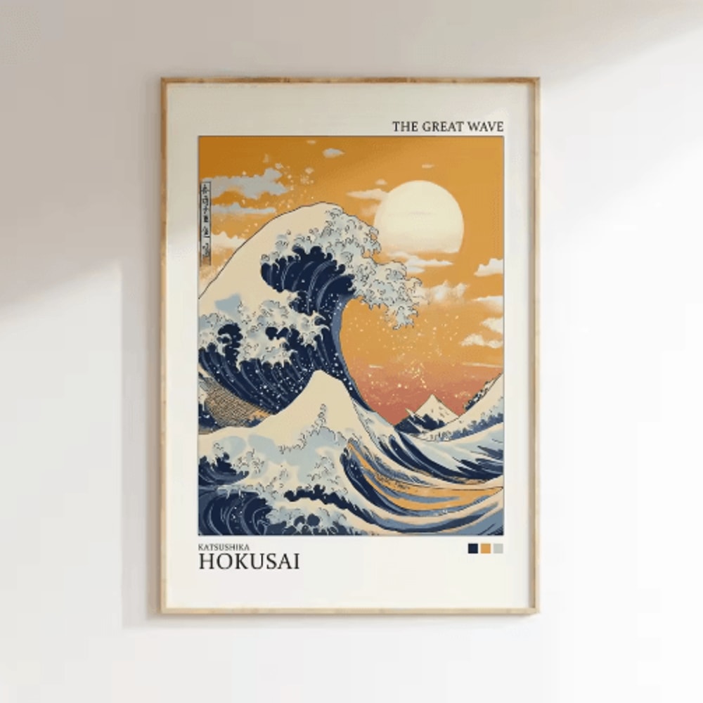 Hokusai Wave Mount Fuji Canvas Print Japanese Landscape Wall Decor 12