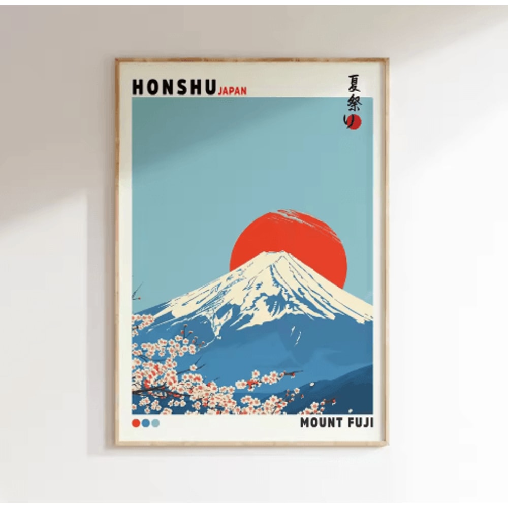 Hokusai Wave Mount Fuji Canvas Print Japanese Landscape Wall Decor 17