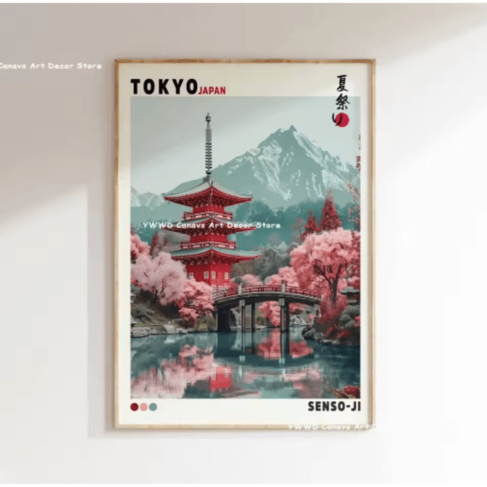 Hokusai Wave Mount Fuji Canvas Print Japanese Landscape Wall Decor 3