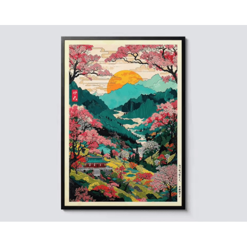 Hokusai Wave Mount Fuji Canvas Print Japanese Landscape Wall Decor 5