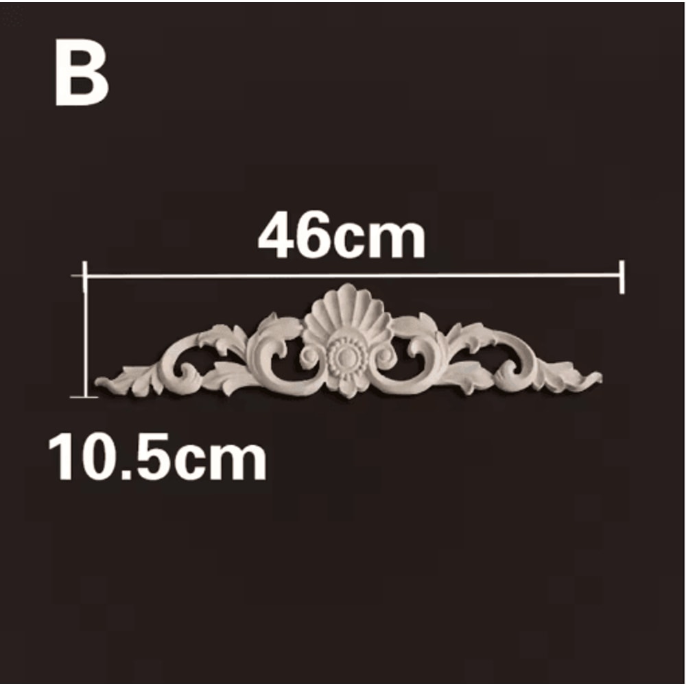 HandCarved Wooden Appliques Onlays Decorative Furniture Trim Accents 10