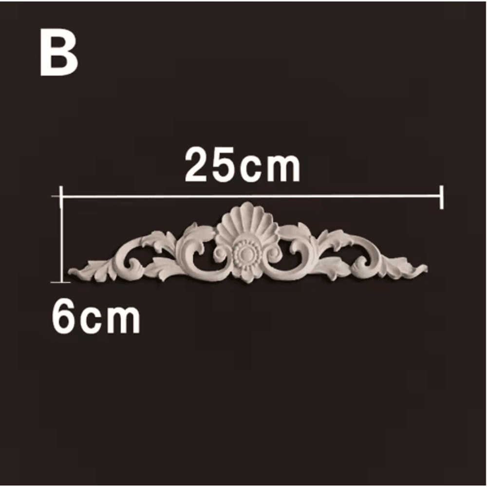 HandCarved Wooden Appliques Onlays Decorative Furniture Trim Accents 14