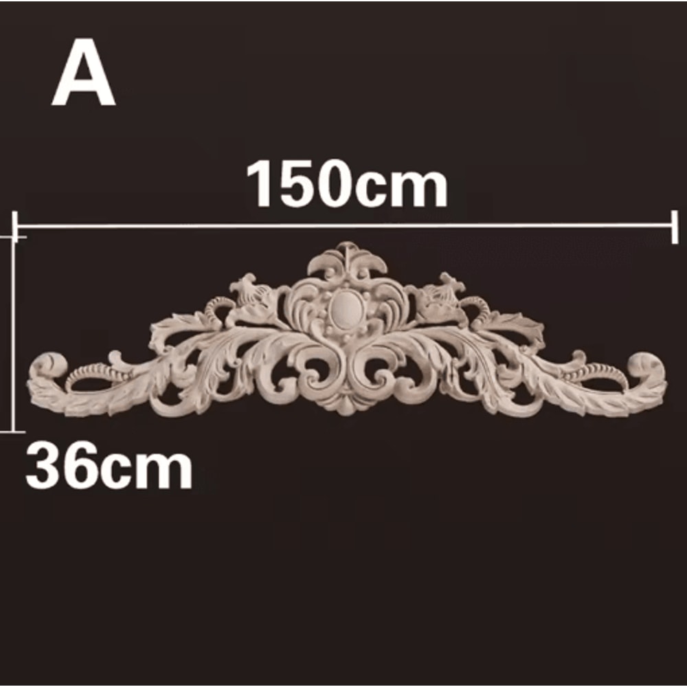 HandCarved Wooden Appliques Onlays Decorative Furniture Trim Accents 15