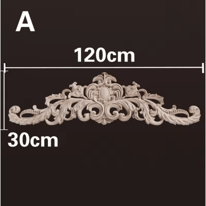 HandCarved Wooden Appliques Onlays Decorative Furniture Trim Accents 16