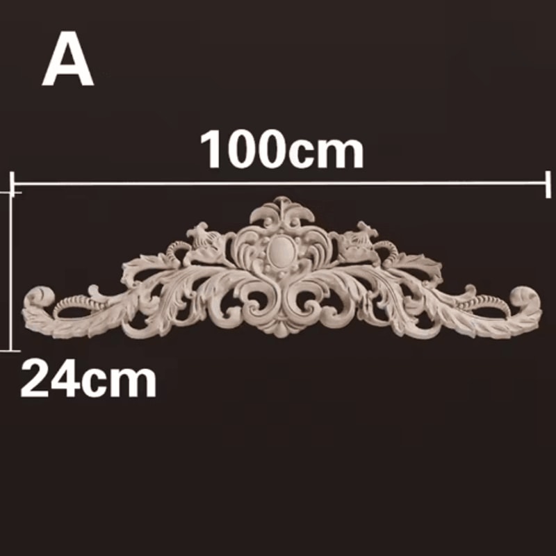 HandCarved Wooden Appliques Onlays Decorative Furniture Trim Accents 17