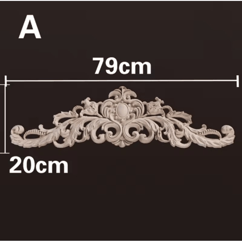 HandCarved Wooden Appliques Onlays Decorative Furniture Trim Accents 18