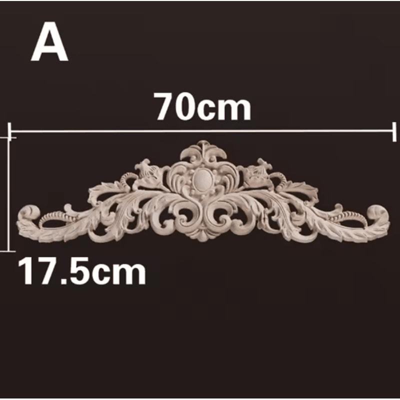 HandCarved Wooden Appliques Onlays Decorative Furniture Trim Accents 19