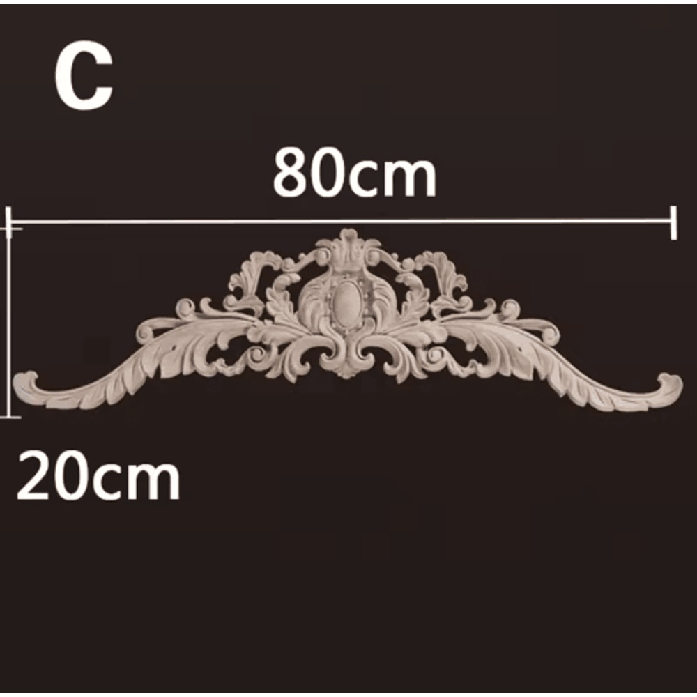 HandCarved Wooden Appliques Onlays Decorative Furniture Trim Accents 2