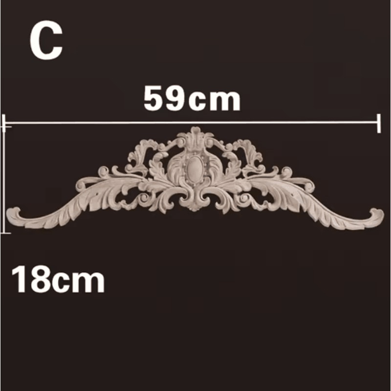 HandCarved Wooden Appliques Onlays Decorative Furniture Trim Accents 3