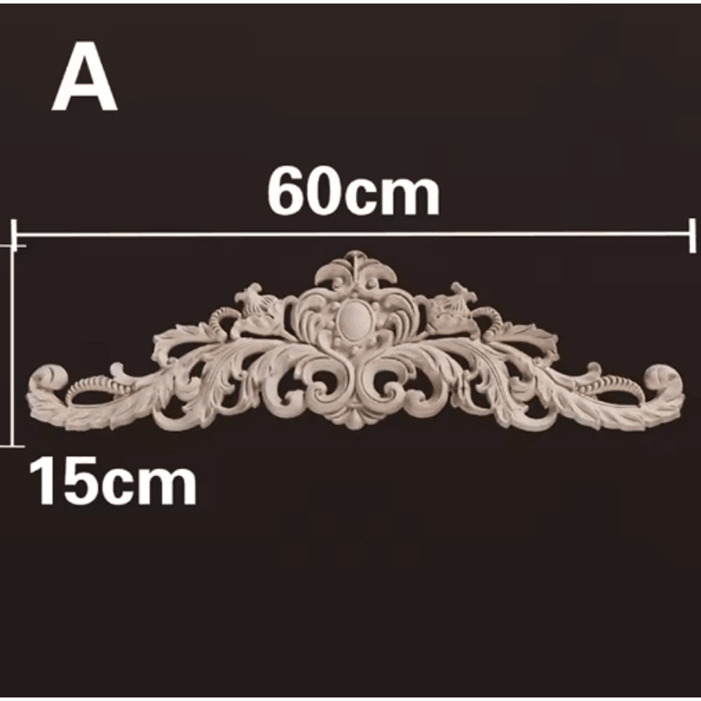 HandCarved Wooden Appliques Onlays Decorative Furniture Trim Accents 21