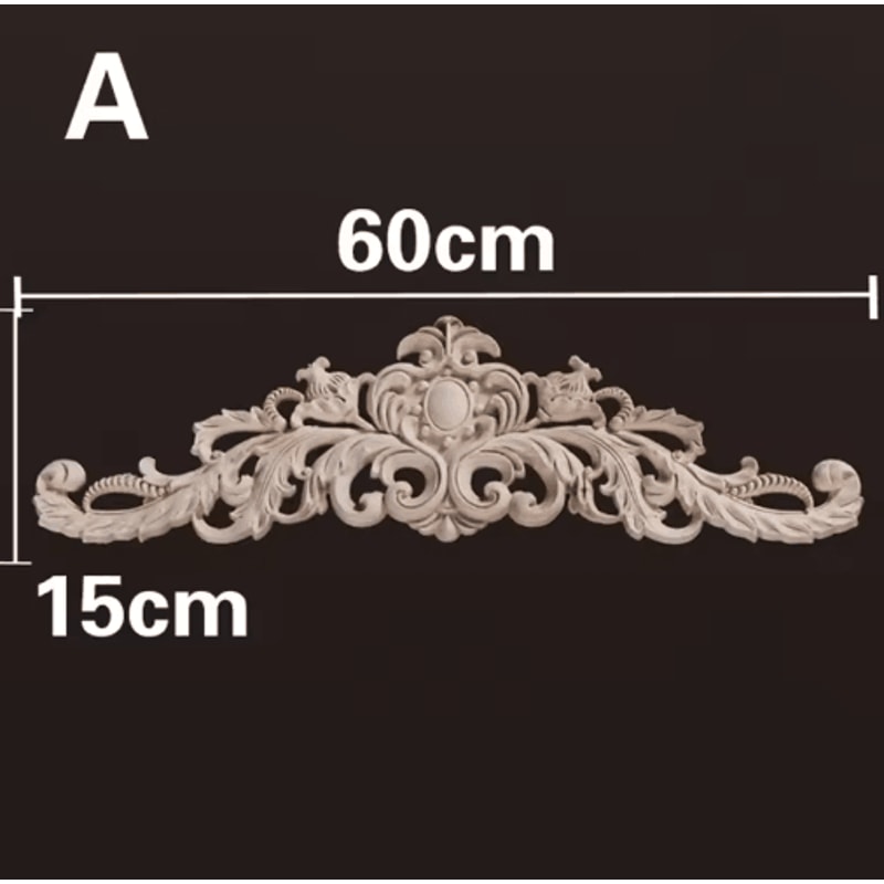 HandCarved Wooden Appliques Onlays Decorative Furniture Trim Accents 21