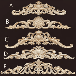 hand-carved wooden appliques & onlays decorative furniture trim accents