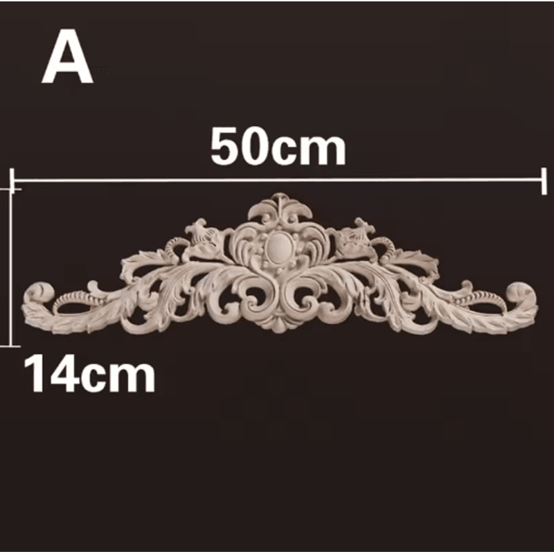 HandCarved Wooden Appliques Onlays Decorative Furniture Trim Accents 22