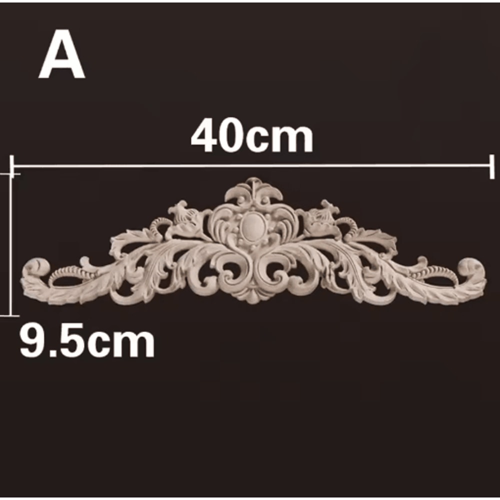 HandCarved Wooden Appliques Onlays Decorative Furniture Trim Accents 25