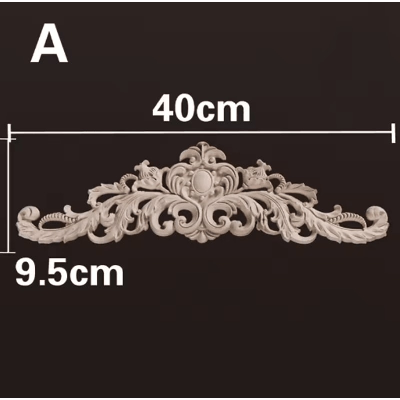HandCarved Wooden Appliques Onlays Decorative Furniture Trim Accents 25