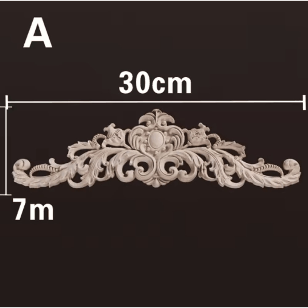 HandCarved Wooden Appliques Onlays Decorative Furniture Trim Accents 26