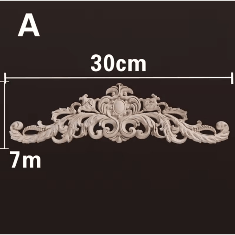 HandCarved Wooden Appliques Onlays Decorative Furniture Trim Accents 26
