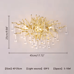 nordic gold k9 crystal chandelier modern luxury led ceiling light