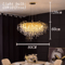 Nordic Gold K9 Crystal Chandelier Modern Luxury LED Ceiling Light 16