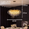 Nordic Gold K9 Crystal Chandelier Modern Luxury LED Ceiling Light 17