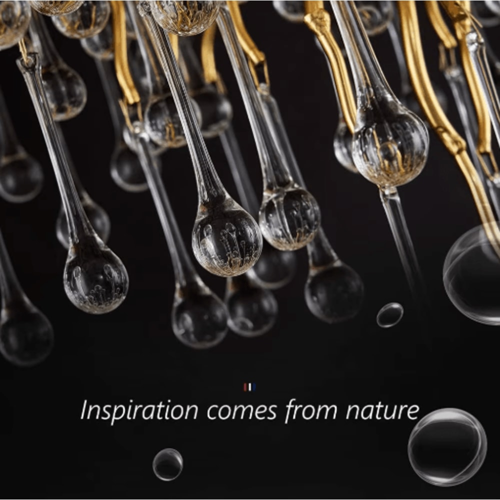 Nordic Gold K9 Crystal Chandelier Modern Luxury LED Ceiling Light 19