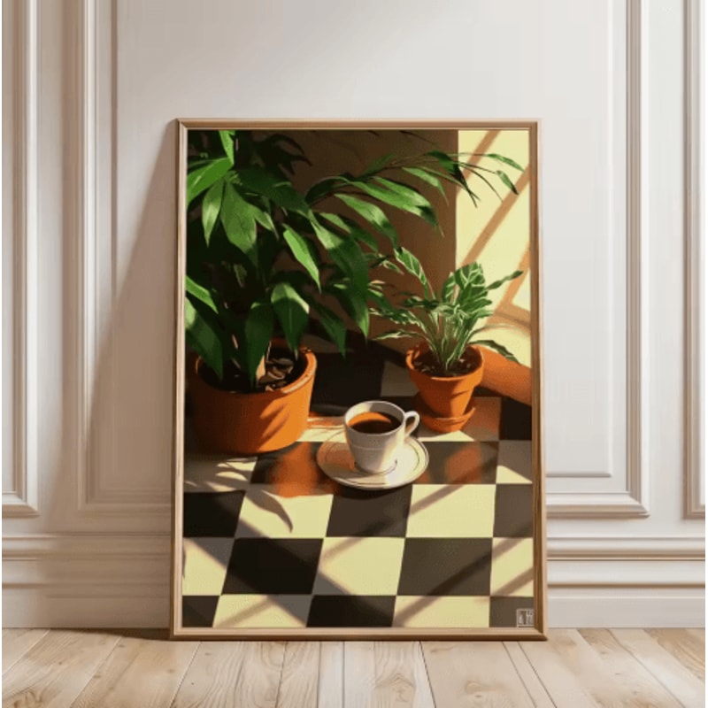 Retro Coffee Wall Art Poster Minimalist Kitchen Cafe Decor Print 2