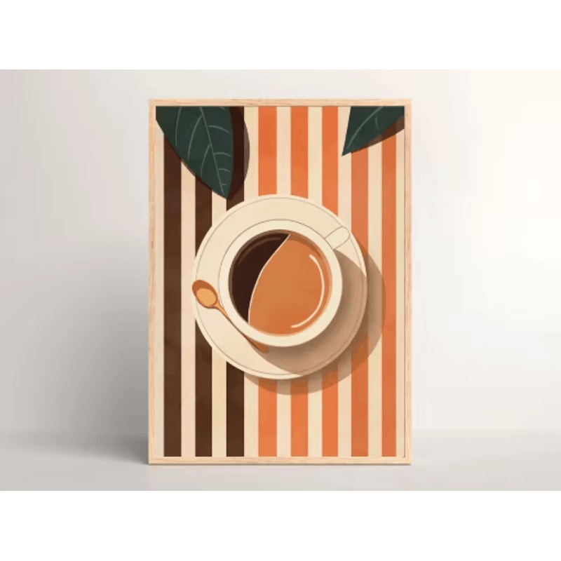 Retro Coffee Wall Art Poster Minimalist Kitchen Cafe Decor Print 5