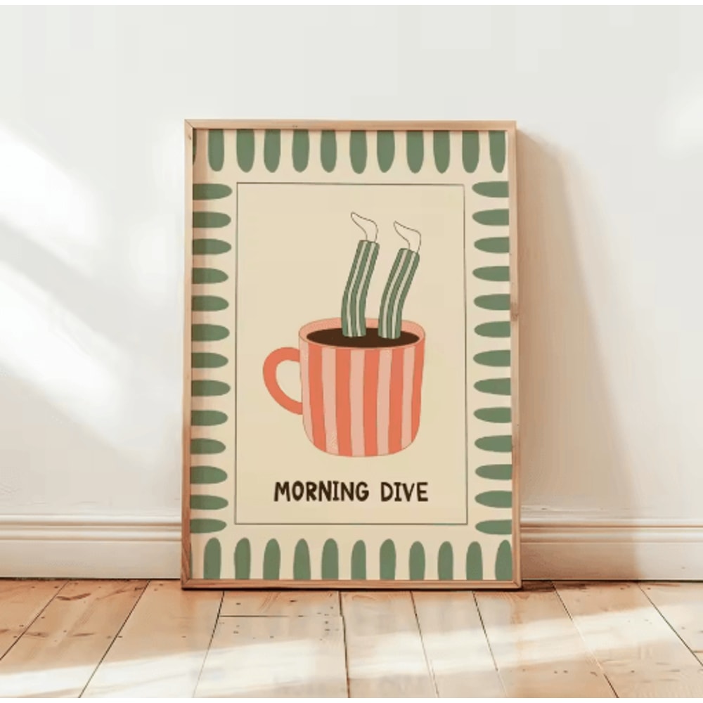 Retro Coffee Wall Art Poster Minimalist Kitchen Cafe Decor Print 7