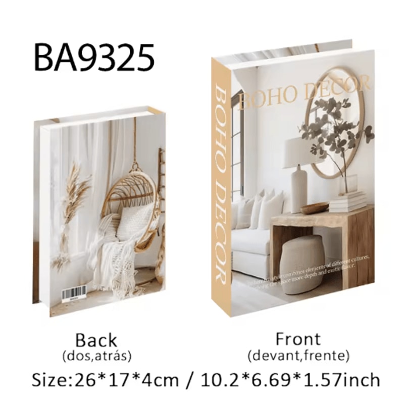 Luxury Decorative Fake Book Storage Box Aesthetic Coffee Table Bookshelf Decor 8