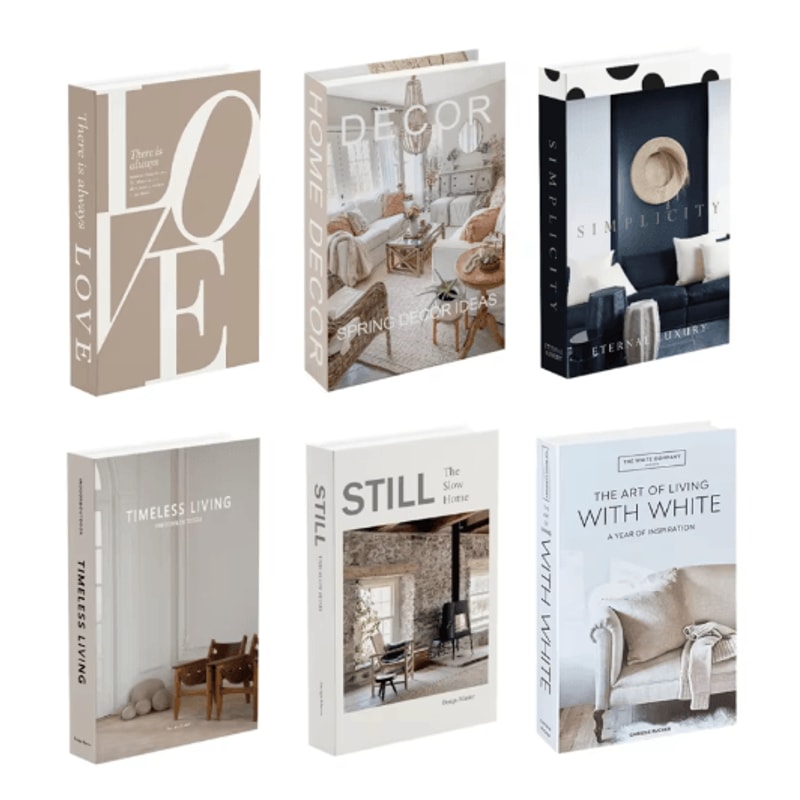 Luxury Decorative Fake Book Storage Box Aesthetic Coffee Table Bookshelf Decor 29