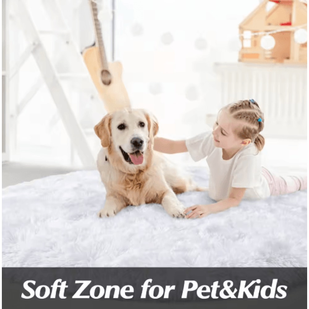 UltraSoft Round Plush Kids Rug Fluffy Nursery Playroom Floor Mat 16