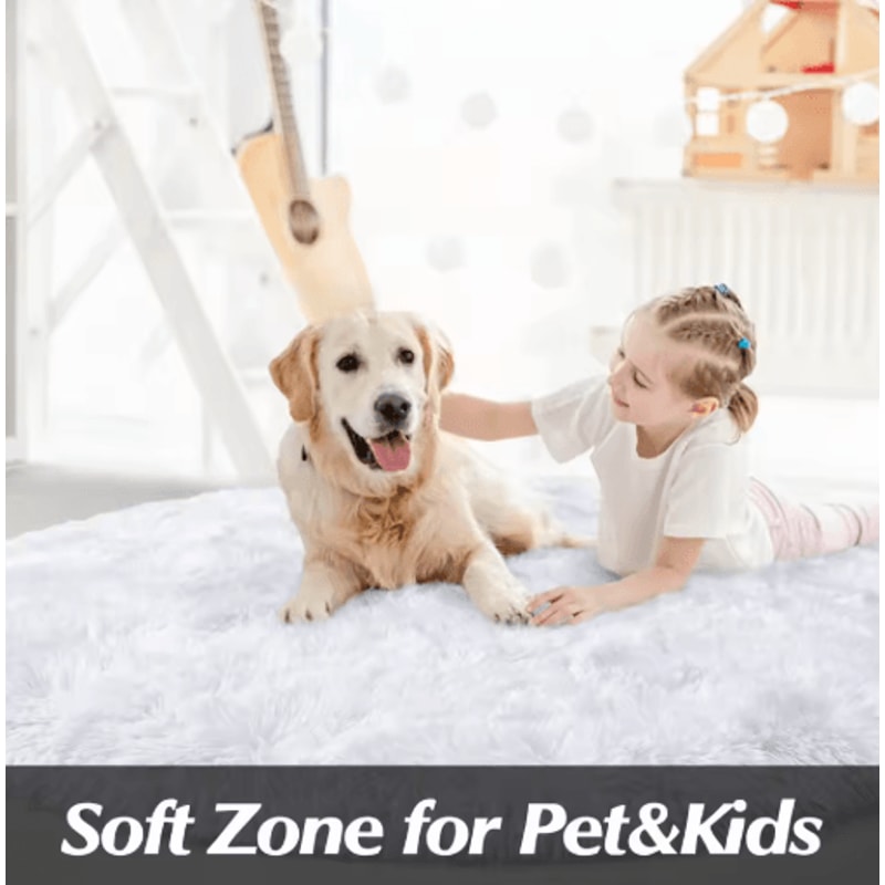UltraSoft Round Plush Kids Rug Fluffy Nursery Playroom Floor Mat 16