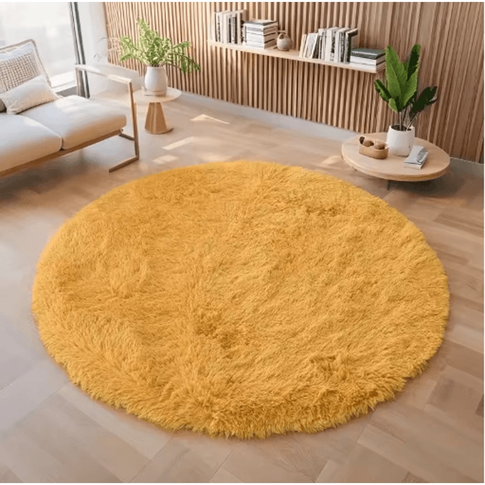 UltraSoft Round Plush Kids Rug Fluffy Nursery Playroom Floor Mat 0