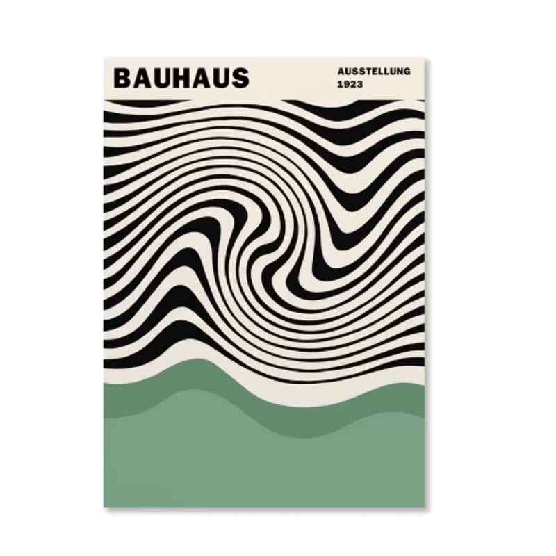 Abstract Bauhaus Orange Wall Art Modern Geometric Sunrise Bicycle Poster 14