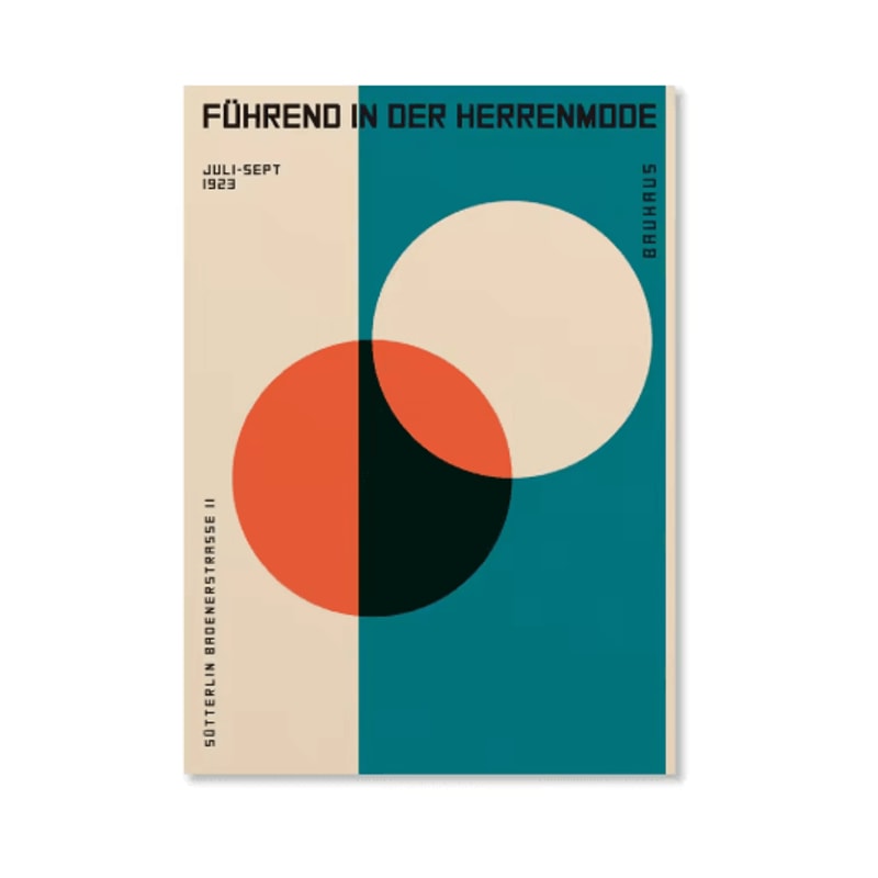 Abstract Bauhaus Orange Wall Art Modern Geometric Sunrise Bicycle Poster 18