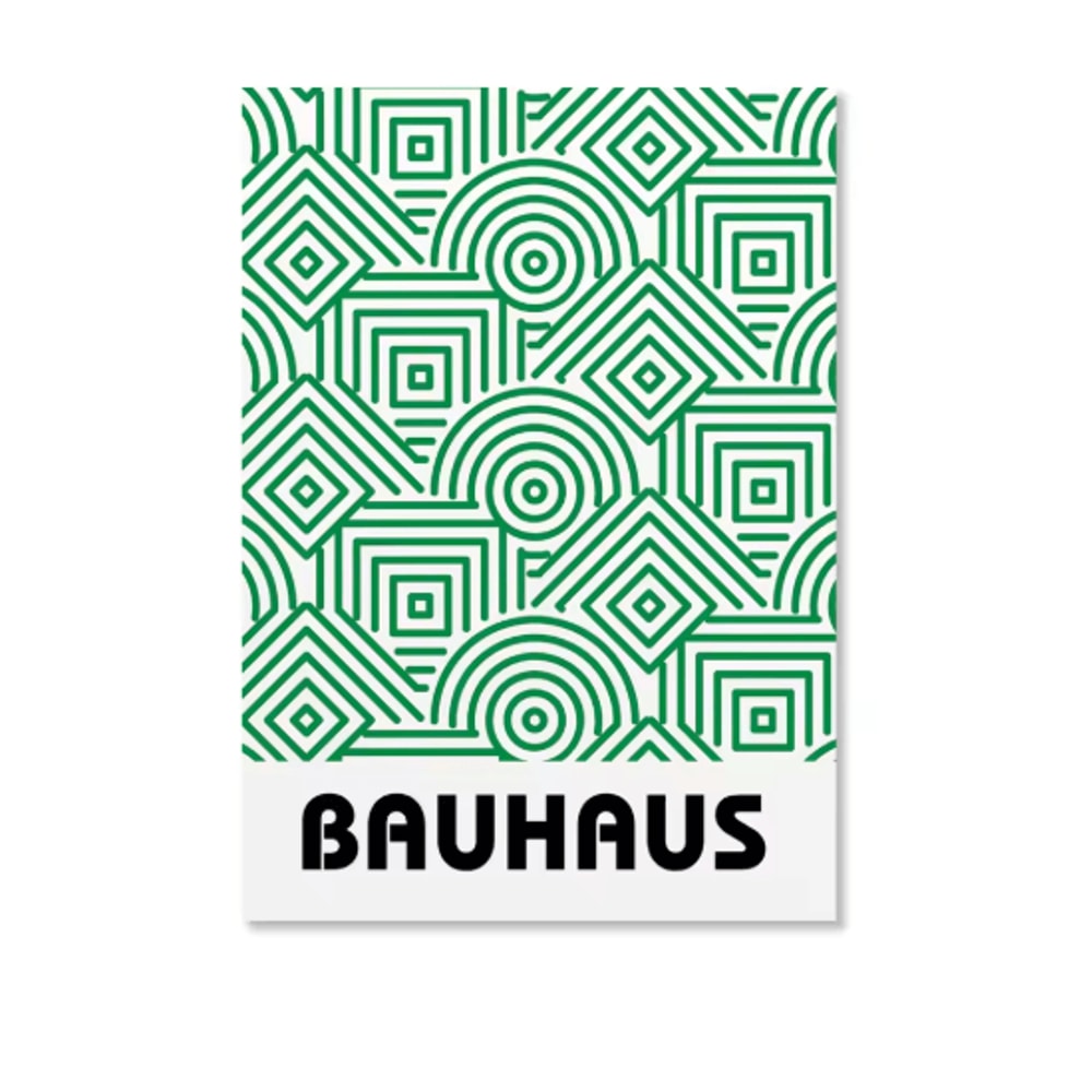 Abstract Bauhaus Orange Wall Art Modern Geometric Sunrise Bicycle Poster 20