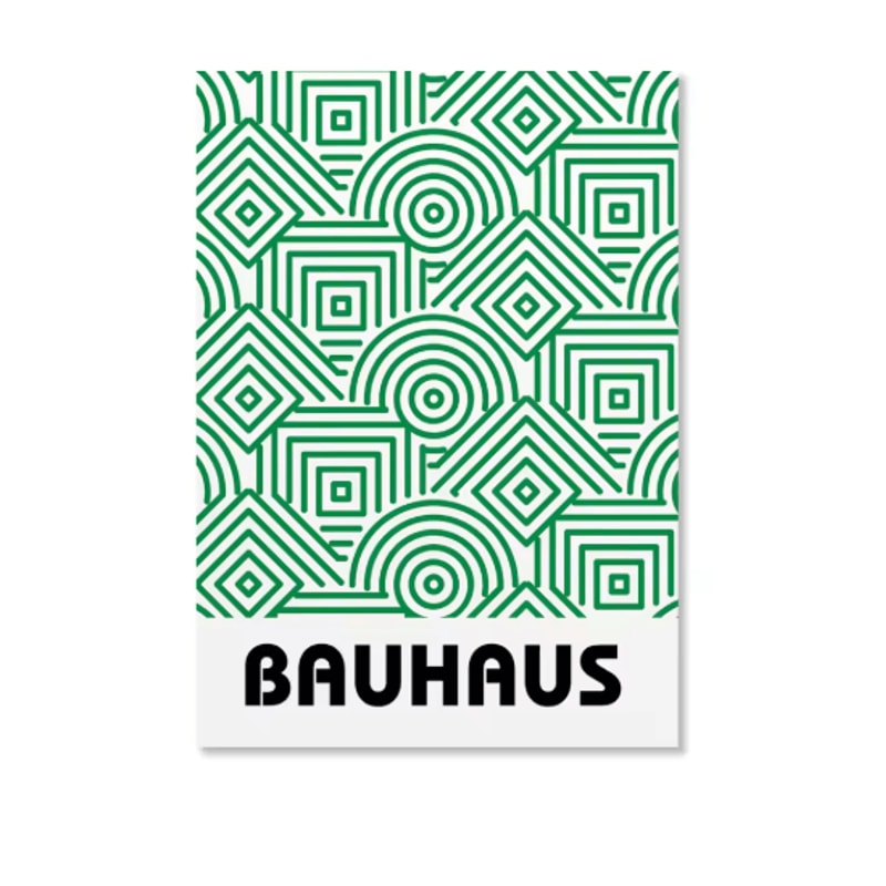 Abstract Bauhaus Orange Wall Art Modern Geometric Sunrise Bicycle Poster 20