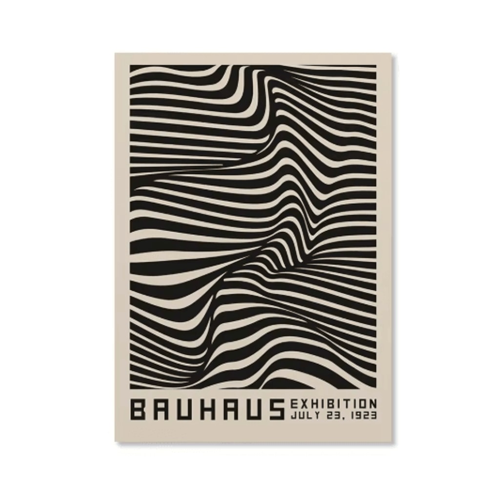 Abstract Bauhaus Orange Wall Art Modern Geometric Sunrise Bicycle Poster 22