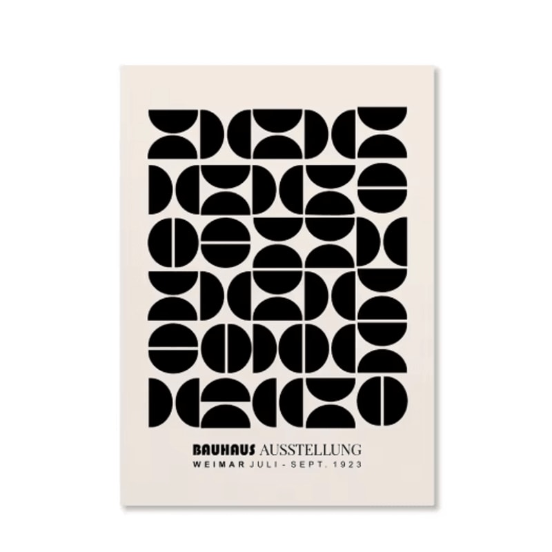 Abstract Bauhaus Orange Wall Art Modern Geometric Sunrise Bicycle Poster 23