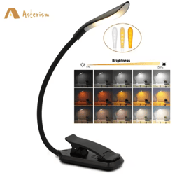 usb rechargeable clip-on book light flexible led reading lamp