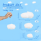 3D Artificial Cloud Ceiling Decor Set 9pcs Dreamy Hanging Cloud Props 2