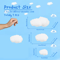 3D Artificial Cloud Ceiling Decor Set 9pcs Dreamy Hanging Cloud Props 2