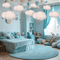 3D Artificial Cloud Ceiling Decor Set 9pcs Dreamy Hanging Cloud Props 0