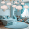3D Artificial Cloud Ceiling Decor Set 9pcs Dreamy Hanging Cloud Props 0