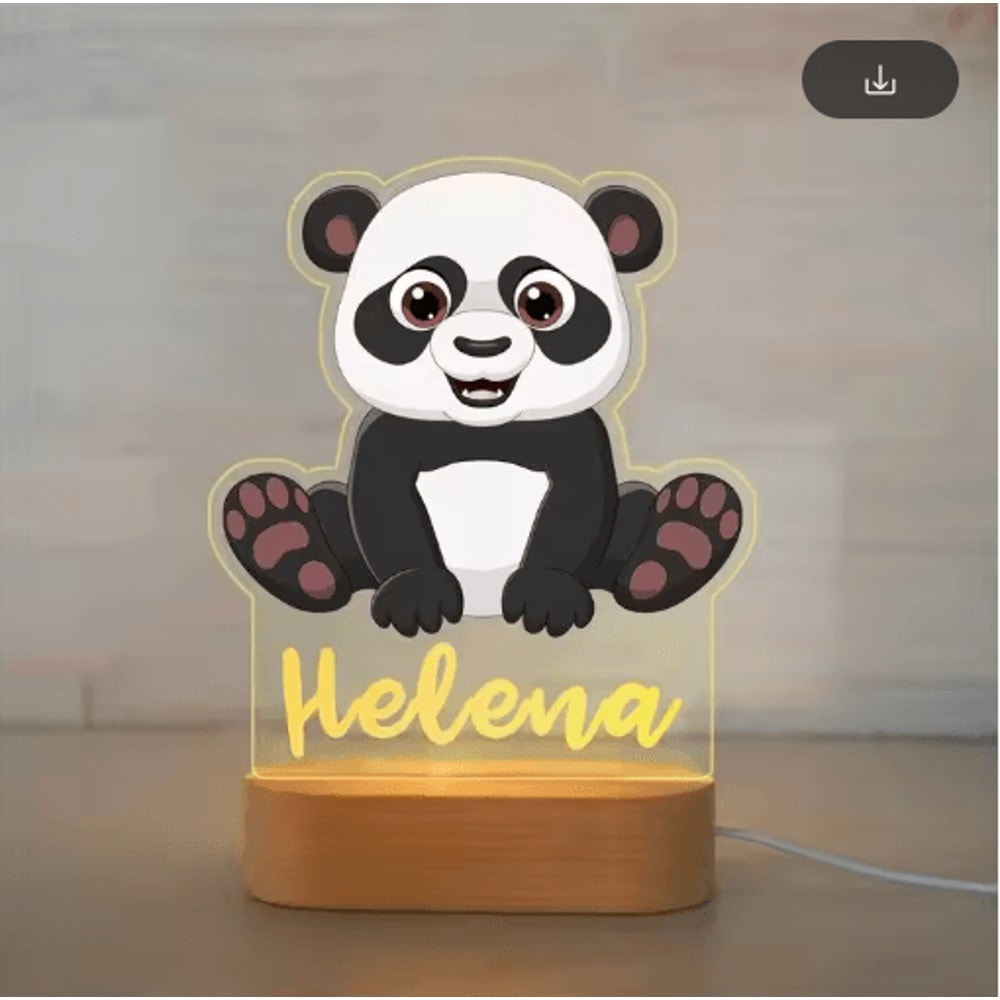 Personalized Animal Acrylic Night Light Custom Name LED Lamp For Kids 22